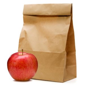 Lunch bag with apple